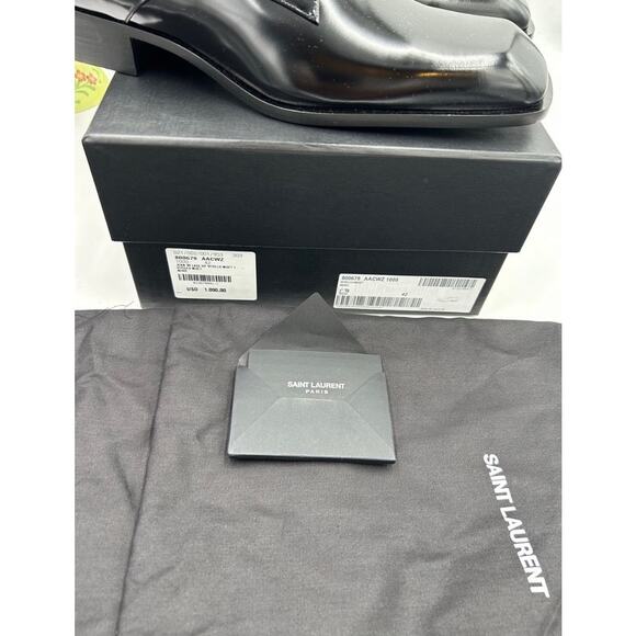 Men\'s Saint Laurent JEAN Leather, Derby shoes size 42/9 US made in Italy main image 9